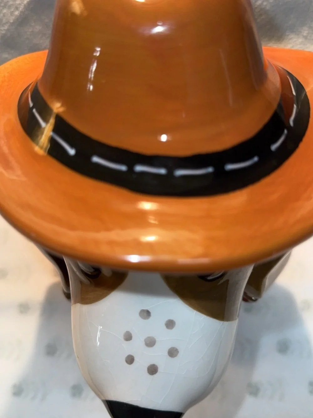 The Pioneer Woman Brown & White Dog Cookie Jar with Red Boots